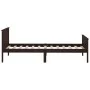 Estructura de cama madera maciza de pino marrón oscuro 90x200cm de vidaXL, Camas y somieres - Ref: Foro24-322195, Precio: 132...