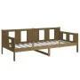 Honigbraunes Schlafsofa aus massivem Kiefernholz, 80 x 200 cm von vidaXL, Betten und Lattenroste - Ref: Foro24-820275, Preis:...
