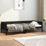 Sofá cama madera maciza de pino negro 90x190 cm