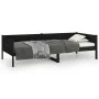 Solid black pine wood sofa bed 90x190 cm by vidaXL, Beds and slatted bases - Ref: Foro24-820251, Price: 122,31 €, Discount: %