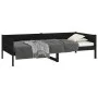 Solid black pine wood sofa bed 90x190 cm by vidaXL, Beds and slatted bases - Ref: Foro24-820251, Price: 122,31 €, Discount: %