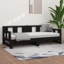Removable sofa bed solid black pine wood 2x(80x200) cm by vidaXL, Beds and slatted bases - Ref: Foro24-820291, Price: 182,88 ...