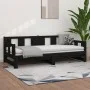 Removable sofa bed solid black pine wood 2x(80x200) cm by vidaXL, Beds and slatted bases - Ref: Foro24-820291, Price: 167,03 ...