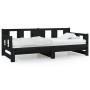 Removable sofa bed solid black pine wood 2x(80x200) cm by vidaXL, Beds and slatted bases - Ref: Foro24-820291, Price: 182,88 ...