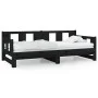Removable sofa bed solid black pine wood 2x(80x200) cm by vidaXL, Beds and slatted bases - Ref: Foro24-820291, Price: 167,03 ...