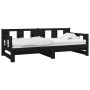 Removable sofa bed solid black pine wood 2x(80x200) cm by vidaXL, Beds and slatted bases - Ref: Foro24-820291, Price: 182,88 ...