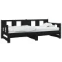 Removable sofa bed solid black pine wood 2x(80x200) cm by vidaXL, Beds and slatted bases - Ref: Foro24-820291, Price: 167,03 ...