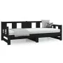 Removable sofa bed solid black pine wood 2x(80x200) cm by vidaXL, Beds and slatted bases - Ref: Foro24-820291, Price: 167,03 ...