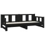 Removable sofa bed solid black pine wood 2x(80x200) cm by vidaXL, Beds and slatted bases - Ref: Foro24-820291, Price: 182,88 ...