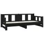 Removable sofa bed solid black pine wood 2x(80x200) cm by vidaXL, Beds and slatted bases - Ref: Foro24-820291, Price: 167,03 ...