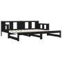 Removable sofa bed solid black pine wood 2x(80x200) cm by vidaXL, Beds and slatted bases - Ref: Foro24-820291, Price: 182,88 ...