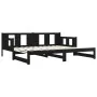 Removable sofa bed solid black pine wood 2x(80x200) cm by vidaXL, Beds and slatted bases - Ref: Foro24-820291, Price: 167,03 ...