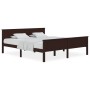 Estructura de cama madera maciza pino marrón oscuro 180x200 cm de vidaXL, Camas y somieres - Ref: Foro24-322200, Precio: 179,...