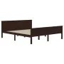 Dark brown solid pine wood bed frame 180x200 cm by vidaXL, Beds and slatted bases - Ref: Foro24-322200, Price: 177,01 €, Disc...