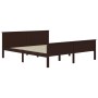 Estructura de cama madera maciza pino marrón oscuro 180x200 cm de vidaXL, Camas y somieres - Ref: Foro24-322200, Precio: 179,...