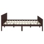 Estructura de cama madera maciza pino marrón oscuro 180x200 cm de vidaXL, Camas y somieres - Ref: Foro24-322200, Precio: 179,...
