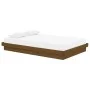 Honey brown solid wood double bed frame 120x190 cm by vidaXL, Beds and slatted bases - Ref: Foro24-819945, Price: 200,32 €, D...