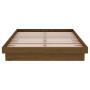 Honey brown solid wood double bed frame 120x190 cm by vidaXL, Beds and slatted bases - Ref: Foro24-819945, Price: 203,52 €, D...