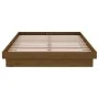 Honey brown solid wood double bed frame 120x190 cm by vidaXL, Beds and slatted bases - Ref: Foro24-819945, Price: 200,32 €, D...