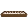 Honey brown solid wood double bed frame 120x190 cm by vidaXL, Beds and slatted bases - Ref: Foro24-819945, Price: 203,52 €, D...