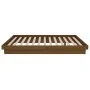 Honey brown solid wood double bed frame 120x190 cm by vidaXL, Beds and slatted bases - Ref: Foro24-819945, Price: 200,32 €, D...
