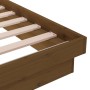 Honey brown solid wood double bed frame 120x190 cm by vidaXL, Beds and slatted bases - Ref: Foro24-819945, Price: 203,52 €, D...