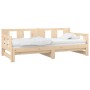 Sofá cama extraíble madera maciza de pino 2x(90x190) cm