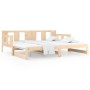 Sofá cama extraíble madera maciza de pino 2x(90x190) cm