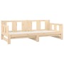 Sofá cama extraíble madera maciza de pino 2x(90x190) cm