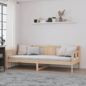 Solid pine wood sofa bed 80x200 cm by vidaXL, Beds and slatted bases - Ref: Foro24-820272, Price: 117,10 €, Discount: %