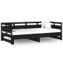 Removable sofa bed solid black pine wood 2x(90x190) cm by vidaXL, Beds and slatted bases - Ref: Foro24-820326, Price: 184,98 ...