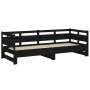 Abnehmbares Schlafsofa aus massivem schwarzem Kiefernholz, 2 x (90 x 190) cm von vidaXL, Betten und Lattenroste - Ref: Foro24...