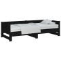 Sofá cama extraíble madera maciza de pino negro 2x(90x190) cm de vidaXL, Camas y somieres - Ref: Foro24-820266, Precio: 193,9...