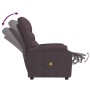 Sillón de masaje eléctrico tela marrón oscuro