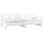Abnehmbares Schlafsofa aus massivem weißem Kiefernholz, 2 x (90 x 200) cm von vidaXL, Betten und Lattenroste - Ref: Foro24-82...
