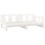 Abnehmbares Schlafsofa aus massivem weißem Kiefernholz, 2 x (90 x 200) cm von vidaXL, Betten und Lattenroste - Ref: Foro24-82...