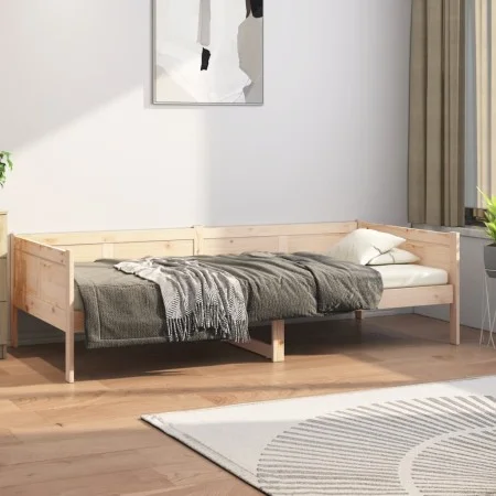 Solid pine wood sofa bed 80x200 cm by vidaXL, Beds and slatted bases - Ref: Foro24-820242, Price: 107,38 €, Discount: %