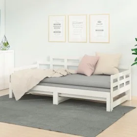 Removable sofa bed solid white pine wood 2x(90x200) cm by vidaXL, Beds and slatted bases - Ref: Foro24-820343, Price: 171,53 ...