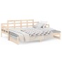 Removable sofa bed solid pine wood 2x(80x200) cm by vidaXL, Beds and slatted bases - Ref: Foro24-820347, Price: 156,96 €, Dis...