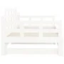Sofá cama extraíble madera maciza de pino blanco 2x(90x200) cm de vidaXL, Camas y somieres - Ref: Foro24-820343, Precio: 171,...