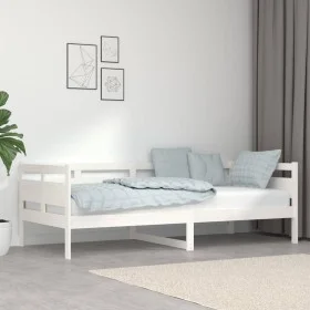 Schlafsofa aus massivem weißem Kiefernholz, 90 x 200 cm von vidaXL, Betten und Lattenroste - Ref: Foro24-820298, Preis: 116,3...