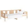 Solid pine wood sofa bed 90x200 cm by vidaXL, Beds and slatted bases - Ref: Foro24-820267, Price: 110,35 €, Discount: %