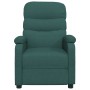 Sillón de masaje de tela verde oscuro