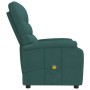Sillón de masaje de tela verde oscuro
