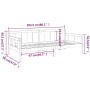 Solid pine wood sofa bed 90x200 cm by vidaXL, Beds and slatted bases - Ref: Foro24-820267, Price: 110,35 €, Discount: %