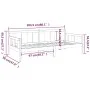 Solid pine wood sofa bed 90x200 cm by vidaXL, Beds and slatted bases - Ref: Foro24-820267, Price: 108,74 €, Discount: %