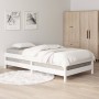 Weißes Stapelbett aus massivem Kiefernholz, 100 x 200 cm von vidaXL, Betten und Lattenroste - Ref: Foro24-820388, Preis: 125,...