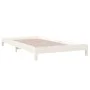 White solid pine wood stackable bed 100x200 cm by vidaXL, Beds and slatted bases - Ref: Foro24-820388, Price: 123,70 €, Disco...