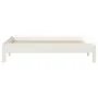 White solid pine wood stackable bed 100x200 cm by vidaXL, Beds and slatted bases - Ref: Foro24-820388, Price: 123,70 €, Disco...