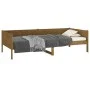 Honey brown solid pine wood sofa bed 90x190 cm by vidaXL, Beds and slatted bases - Ref: Foro24-820250, Price: 129,30 €, Disco...